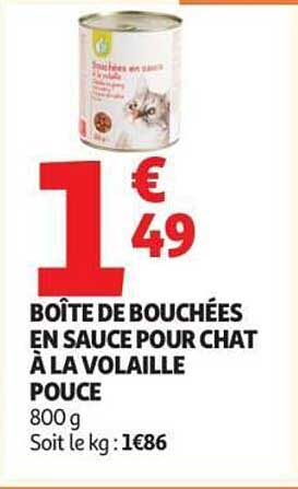 BOÎTE DE BOUCHÉES EN SAUCE POUR CHAT À LA VOLAILLE POUCE