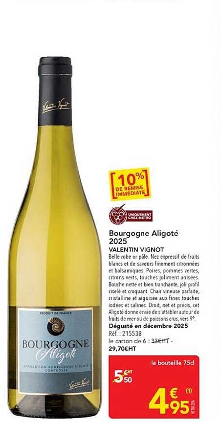 Bourgogne Aligoté 2025 VALENTIN VIGNOT