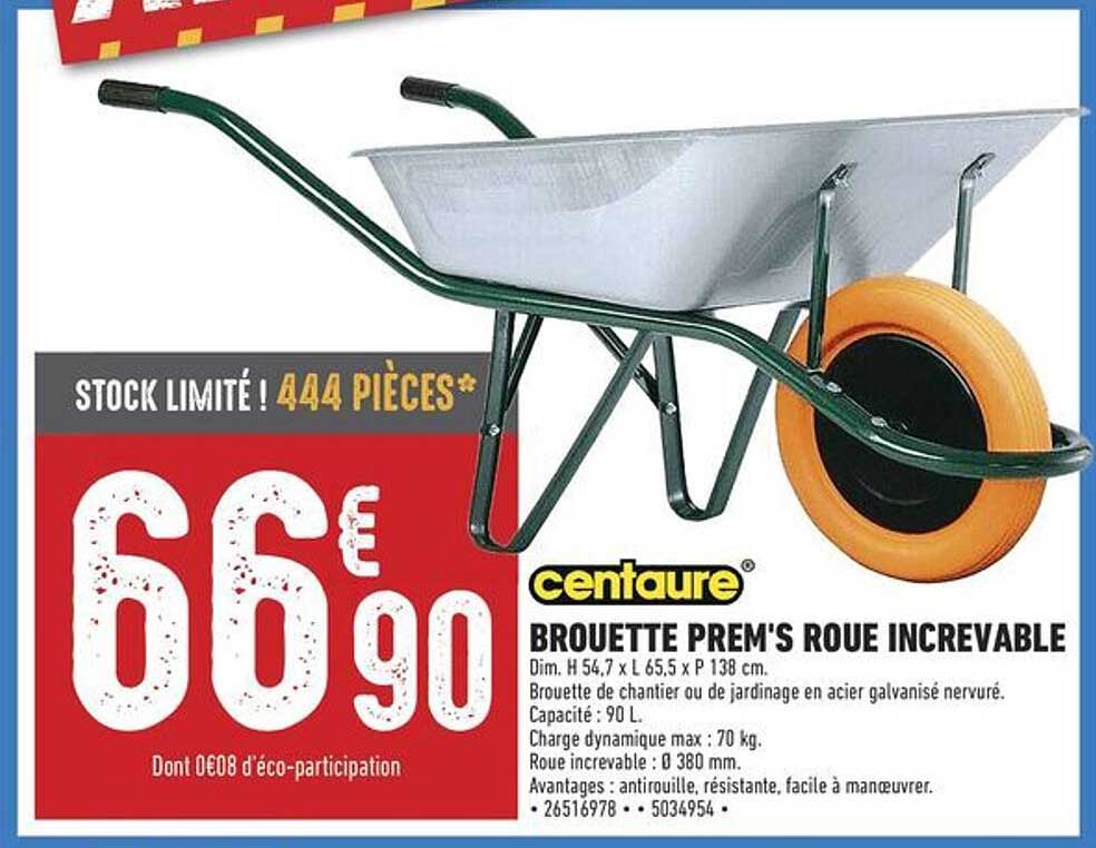 Brouette prem's roue increvable