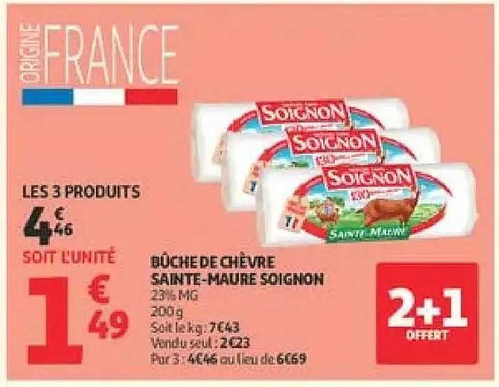 BÛCHE DE CHÈVRE SAINTE-MAURE SOIGNON