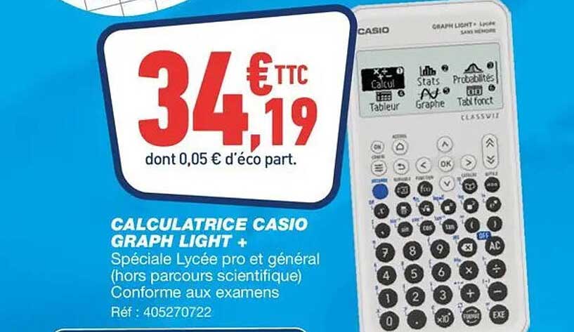 CALCULATRICE CASIO GRAPH LIGHT +