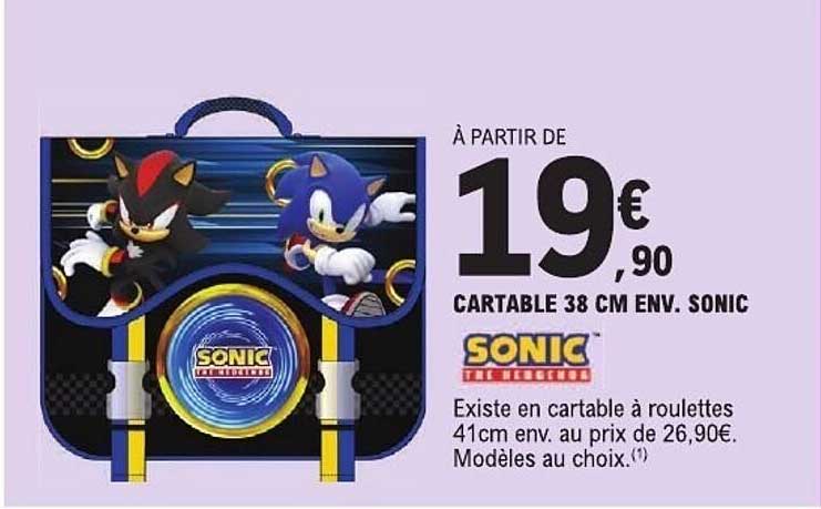 CARTABLE 38 CM ENV. SONIC