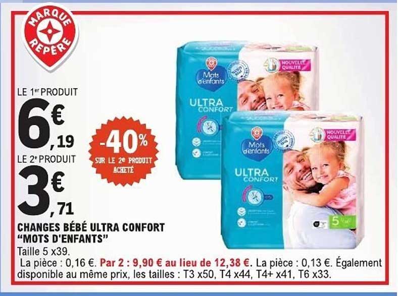 CHANGES BÉBÉ ULTRA CONFORT "MOTS D'ENFANTS"
