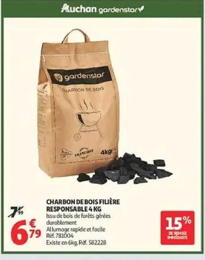 CHARBON DE BOIS FILIÈRE RESPONSABLE 4 KG