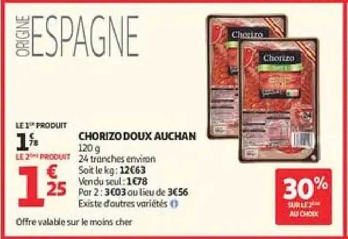 CHORIZO DOUX AUCHAN