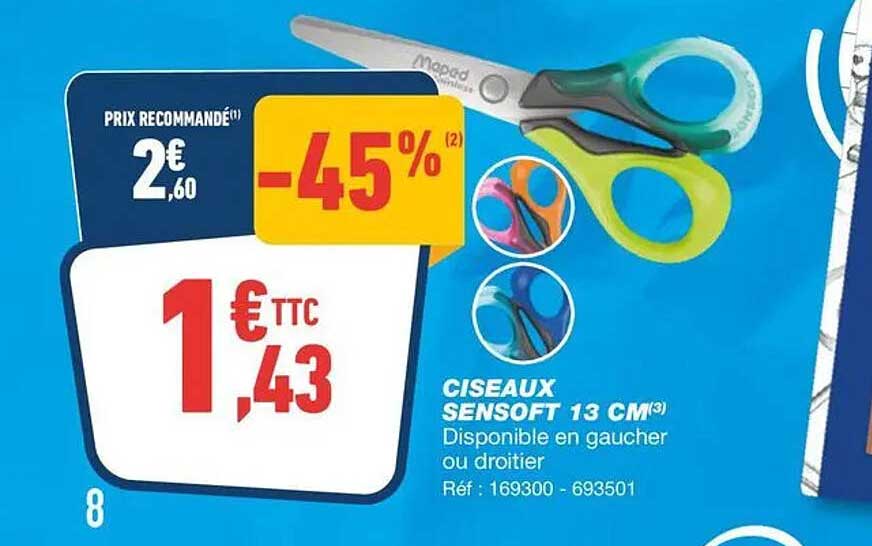 CISEAUX SENSOFT 13 CM