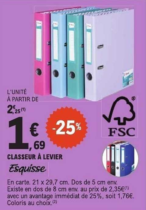 CLASSEUR À LEVIER Esquisse