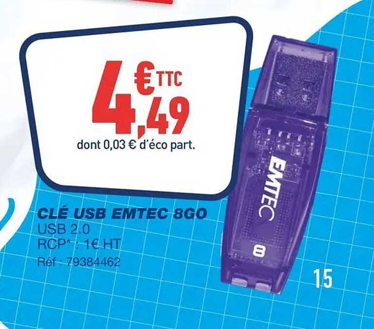 CLÉ USB EMTEC 8GO