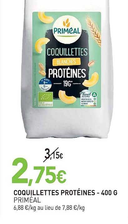 COQUILLETTES PROTÉINÉES - 400 G PRIMÉAL