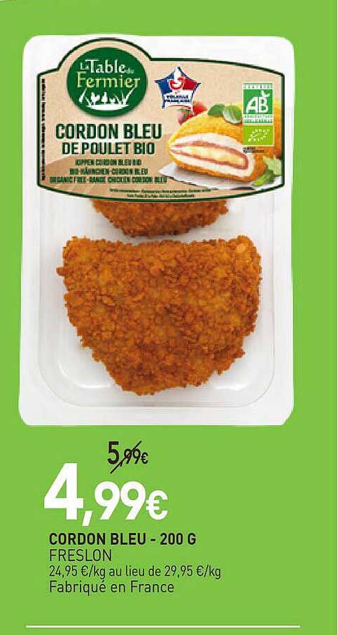 CORDON BLEU DE POULET BIO
