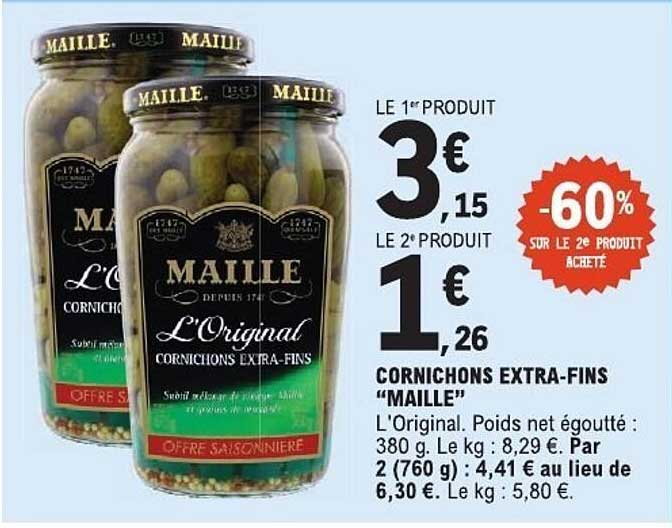 CORNICHONS EXTRA-FINS "MAILLE"