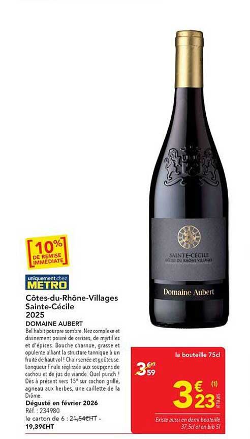 Côtes-du-Rhône-Villages Sainte-Cécile 2025 DOMAINE AUBERT