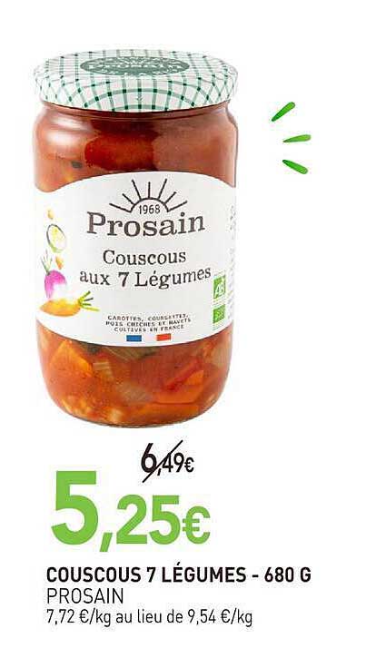Couscous 7 légumes - 680 g Prosain