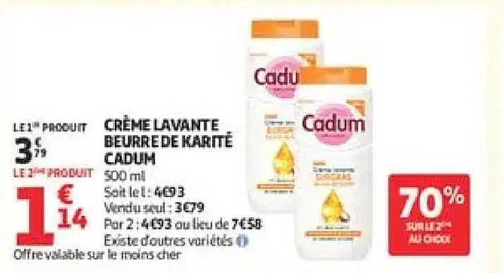 CRÈME LAVANTE BEURRE DE KARITÉ CADUM