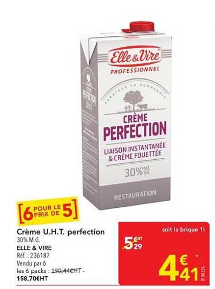 Crème U.H.T. perfection 30% M.G. ELLE & VIRE