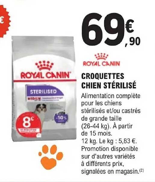CROQUETTES CHIEN STÉRILISÉ