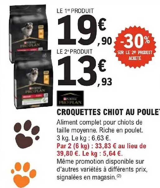 CROQUETTES CHIOT AU POULET
