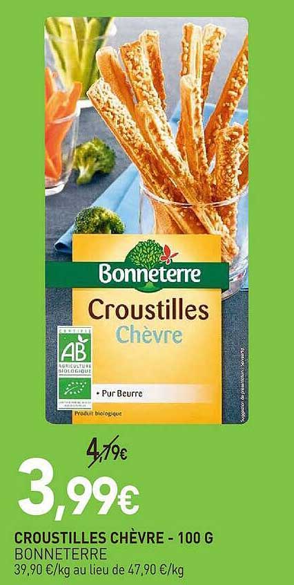 CROUSTILLES CHÈVRE - 100 G BONNETERRE