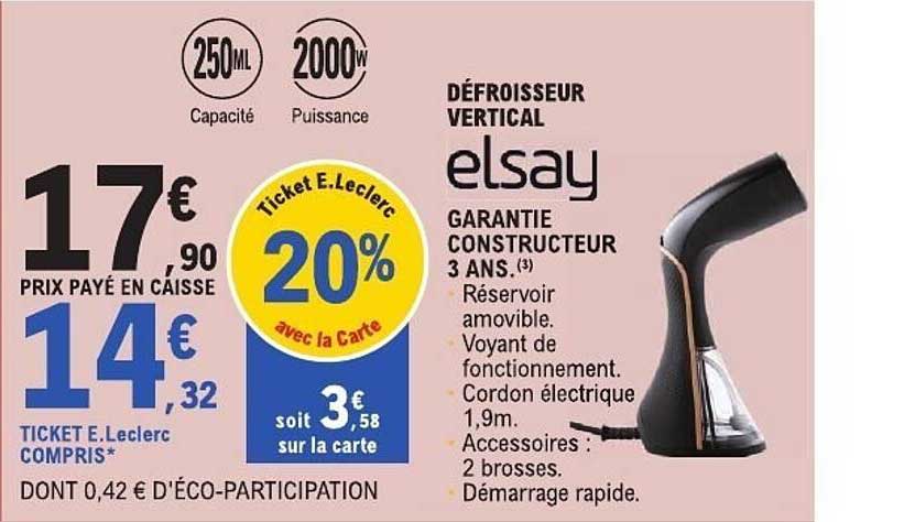 DÉFROISSEUR VERTICAL elsay