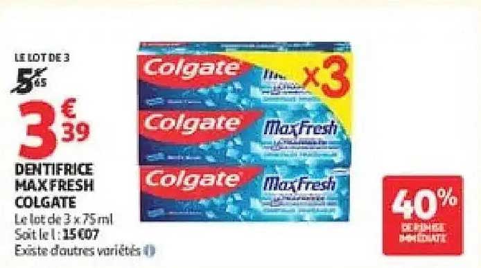 DENTIFRICE MAX FRESH COLGATE
