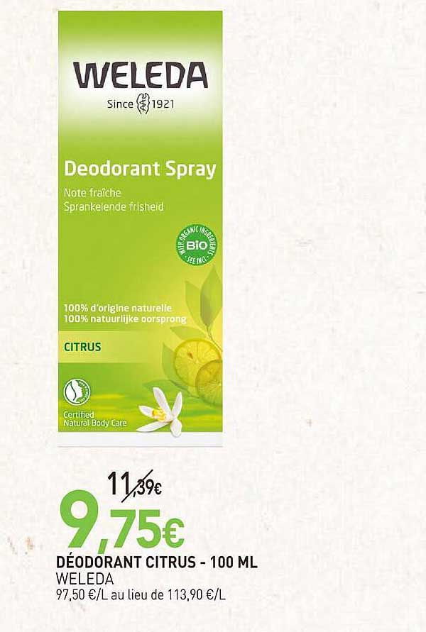 DÉODORANT CITRUS - 100 ML WELEDA
