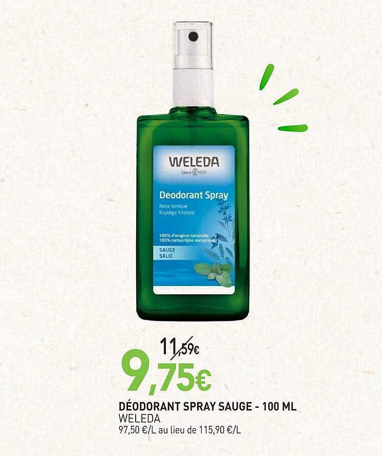 DÉODORANT SPRAY SAUGE - 100 ML WELEDA