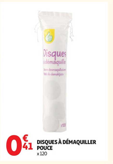 DISQUES À DÉMAQUILLER POUCE x120