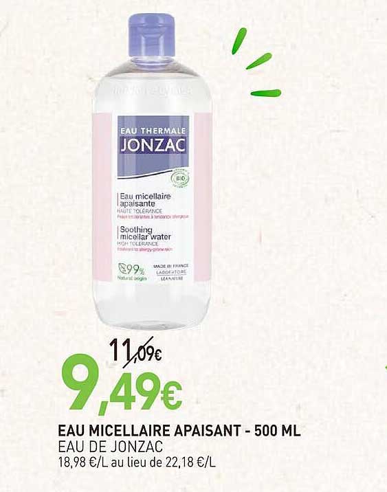 EAU MICELLAIRE APAISANT - 500 ML