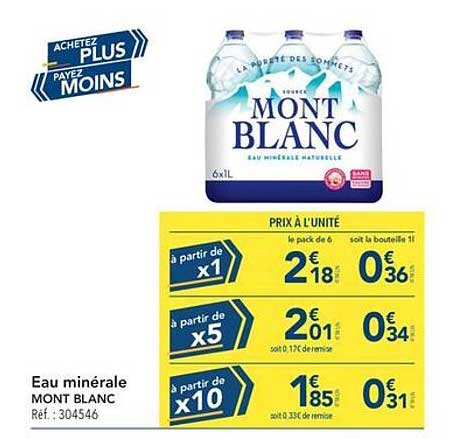Eau minérale MONT BLANC
