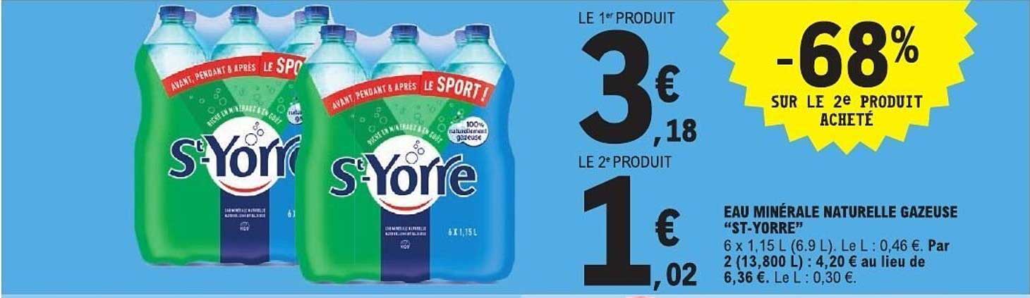 Eau minérale naturelle gazeuse “St-Yorre”