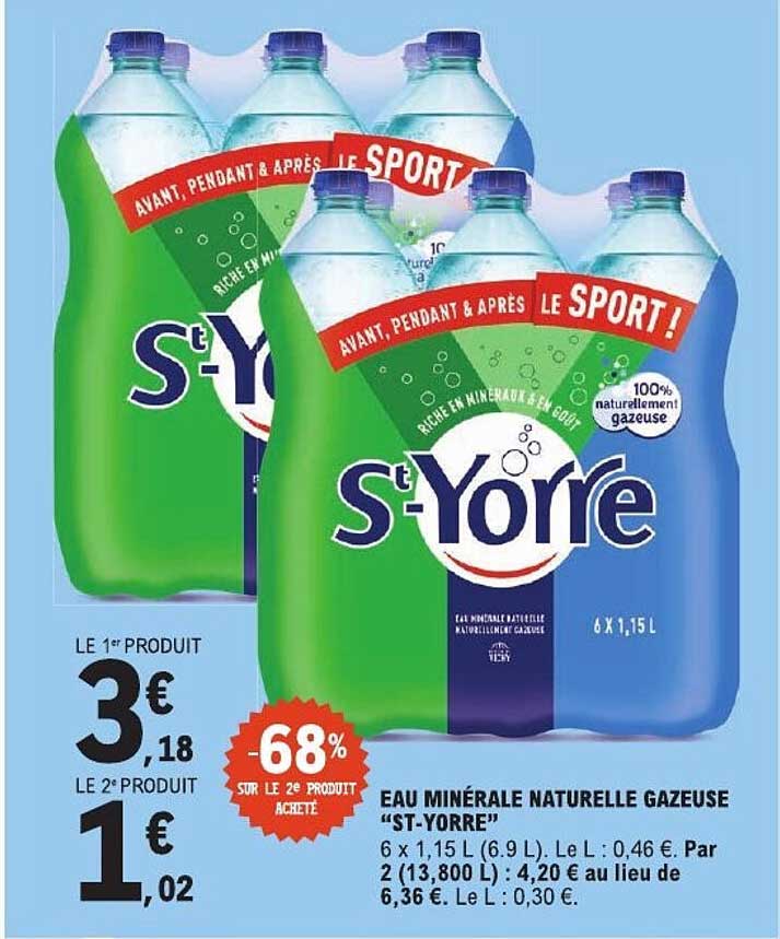 EAU MINÉRALE NATURELLE GAZEUSE “ST-YORRE”