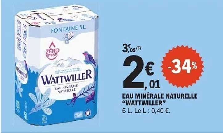 EAU MINÉRALE NATURELLE “WATTWILLER”