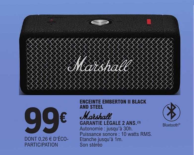 ENCEINTE EMBERTON II BLACK AND STEEL