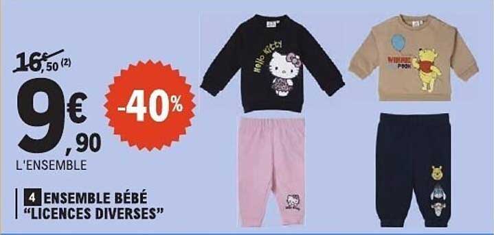 ENSEMBLE BÉBÉ "LICENCES DIVERSES"