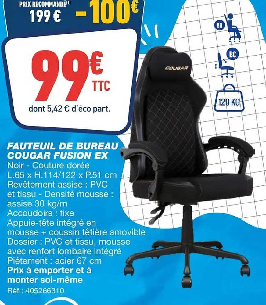 FAUTEUIL DE BUREAU COUGAR FUSION EX