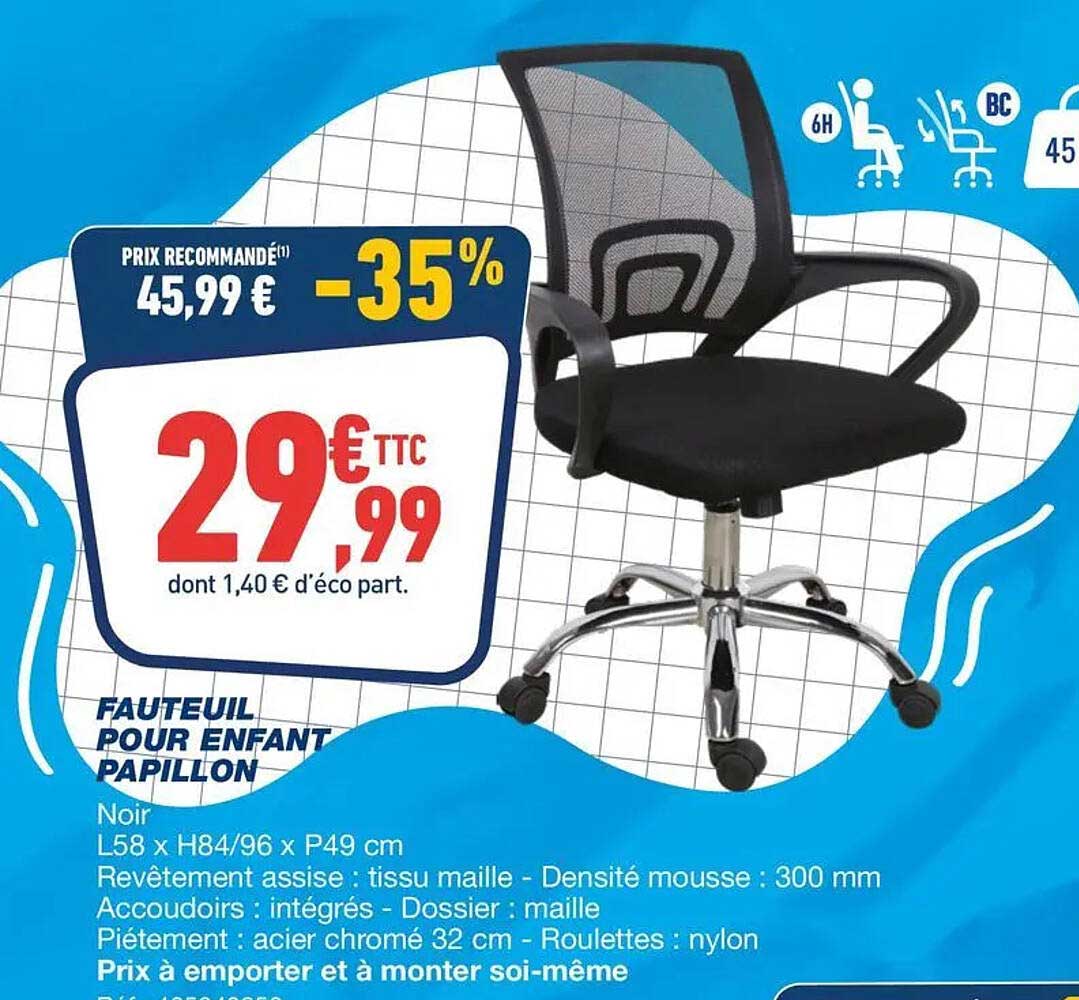 FAUTEUIL POUR ENFANT PAPILLON