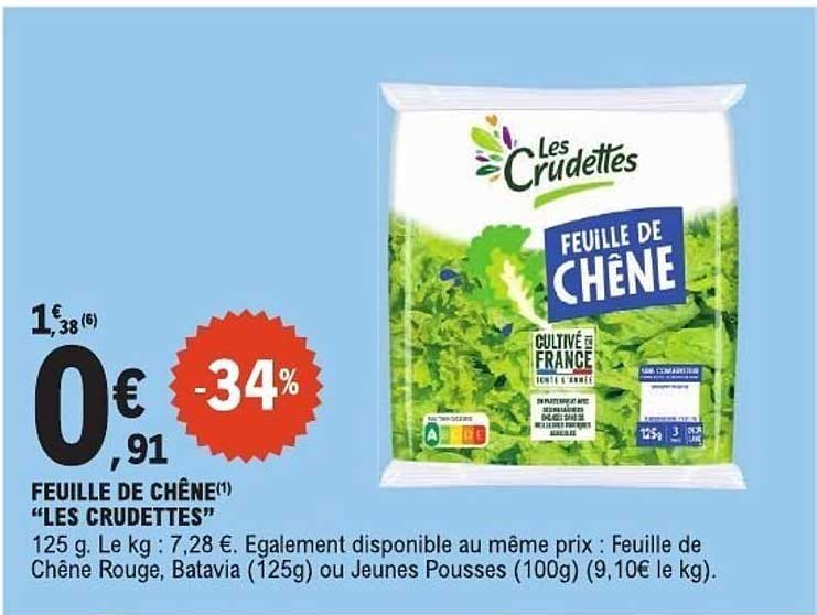 FEUILLE DE CHÊNE "LES CRUDETTES"