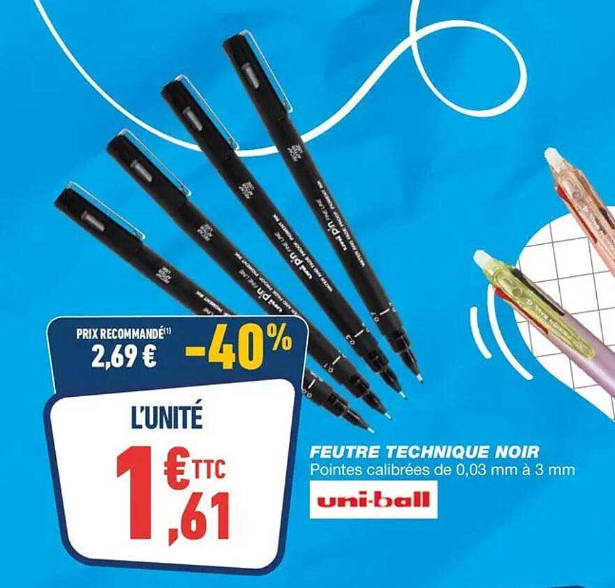 FEUTRE TECHNIQUE NOIR