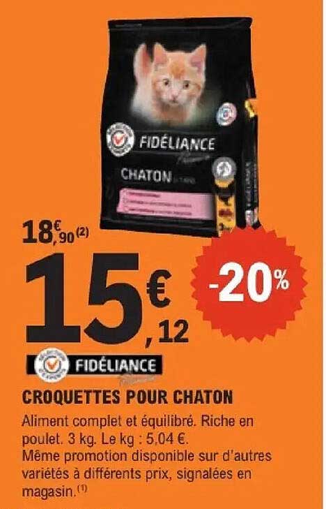 FIDÉLIANCE CROQUETTES POUR CHATON