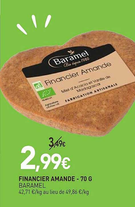 FINANCIER AMANDE - 70 G BARAMEL