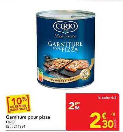 Garniture pour pizza CIRIO