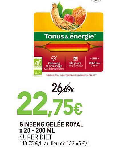 GINSENG GELÉE ROYAL x 20 - 200 ML