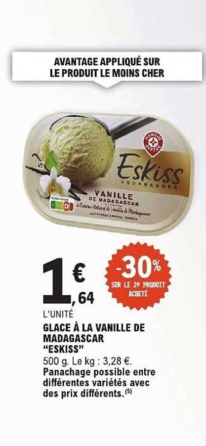 GLACE À LA VANILLE DE MADAGASCAR “ESKISS”