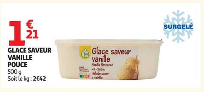 GLACE SAVEUR VANILLE POUCE