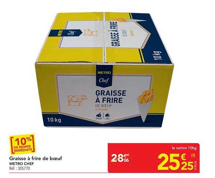 Graisse à frire de bœuf