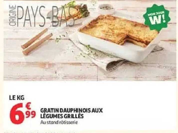 GRATIN DAUPHINOIS AUX LÉGUMES GRILLÉS