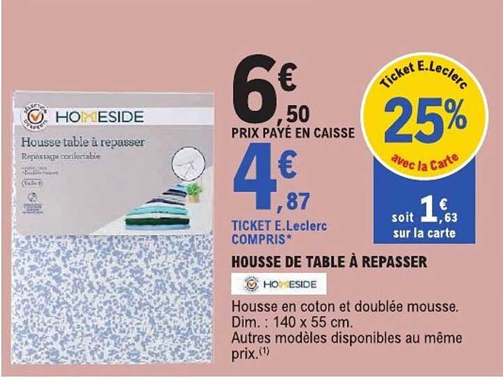 HOUSSE DE TABLE À REPASSER
