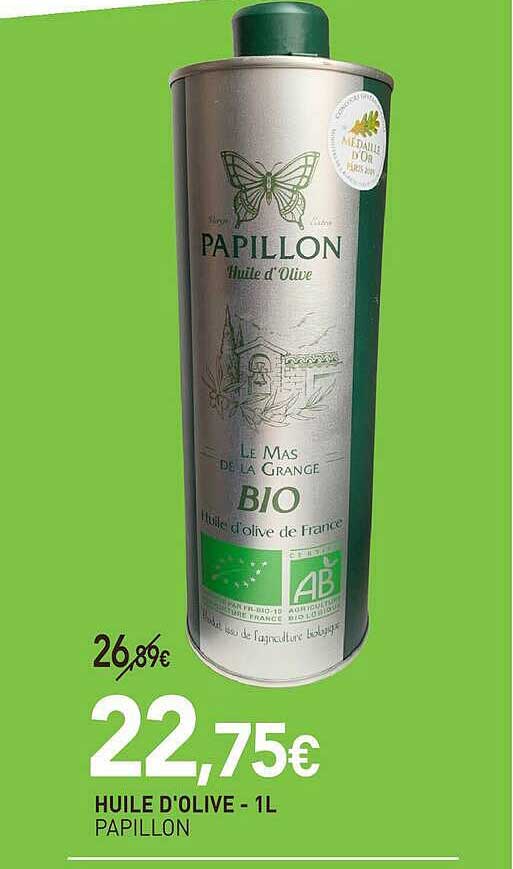 HUILE D'OLIVE - 1L PAPILLON