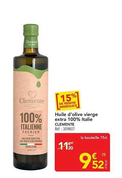 Huile d'olive vierge extra 100% Italie CLEMENTE