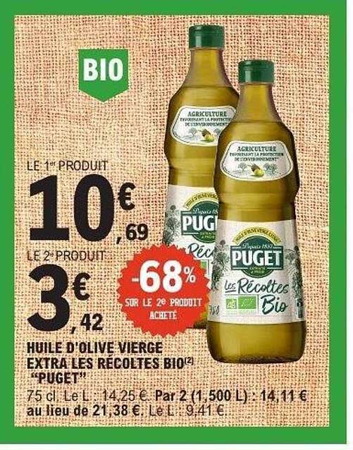 HUILE D'OLIVE VIERGE EXTRA LES RÉCOLTES BIO "PUGET"
